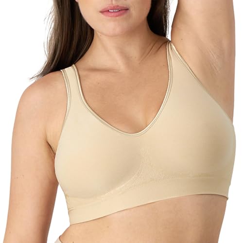 Bali Women's Wireless Bra, Comfort Revolution Seamless T-Shirt, Moisture-Wicking, ComfortFlex Fit