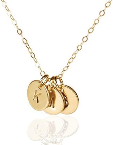 EFYTAL Initial Necklaces for Women, 14K Gold or 925 Sterling Silver Initial Necklace, Custom Necklace, Personalized Pendant