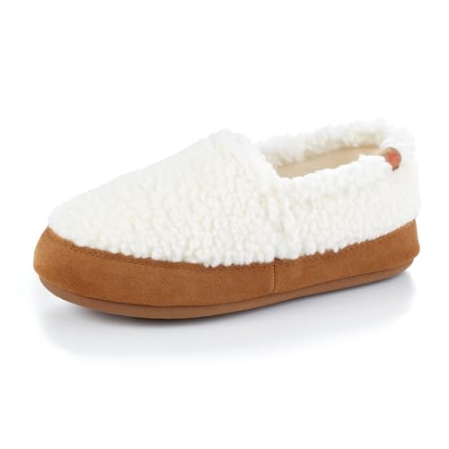 Acorn Womens Moc Slippers with Comfortable Cloud-Like Feel, Soft and Cozy Uppers and Non-Slip Sole