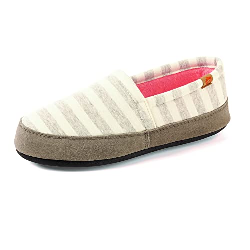 Acorn Womens Moc Slippers with Comfortable Cloud-Like Feel, Soft and Cozy Uppers and Non-Slip Sole