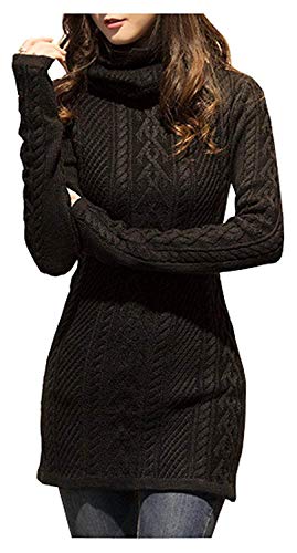 v28 Slim Turtleneck Cable Knit