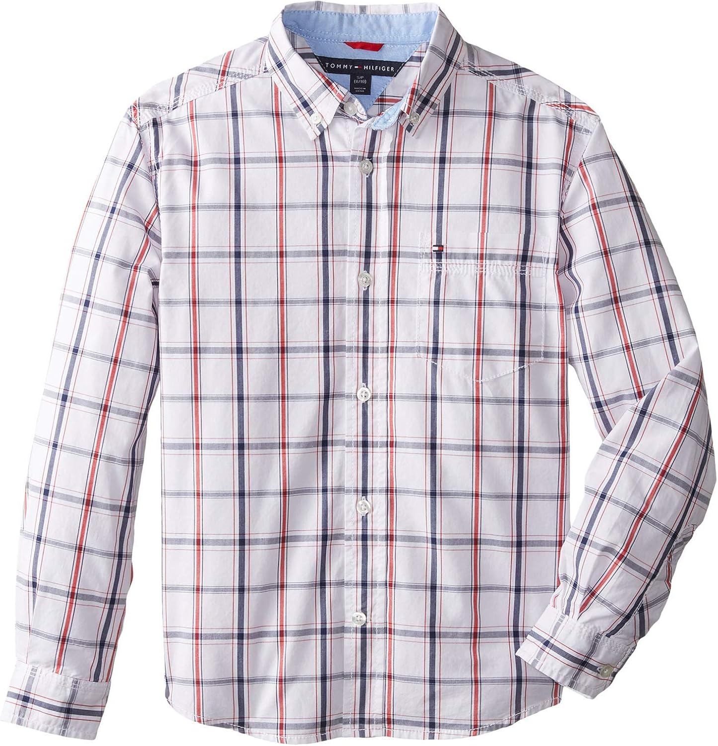 Tommy Hilfiger Boys' Long Sleeve Woven Button-down Shirt