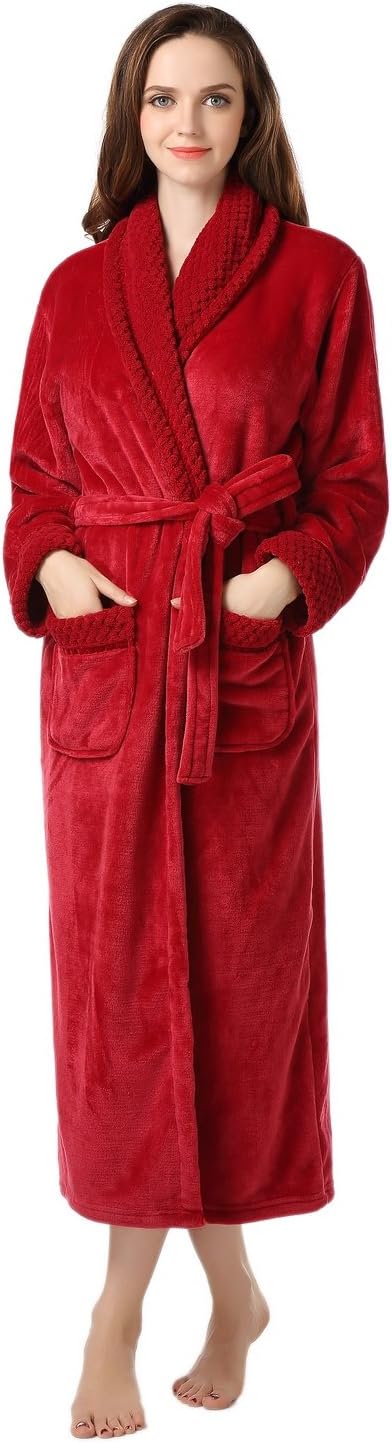 Richie House Plush Soft Warm Fleece Bathrobe RH1591