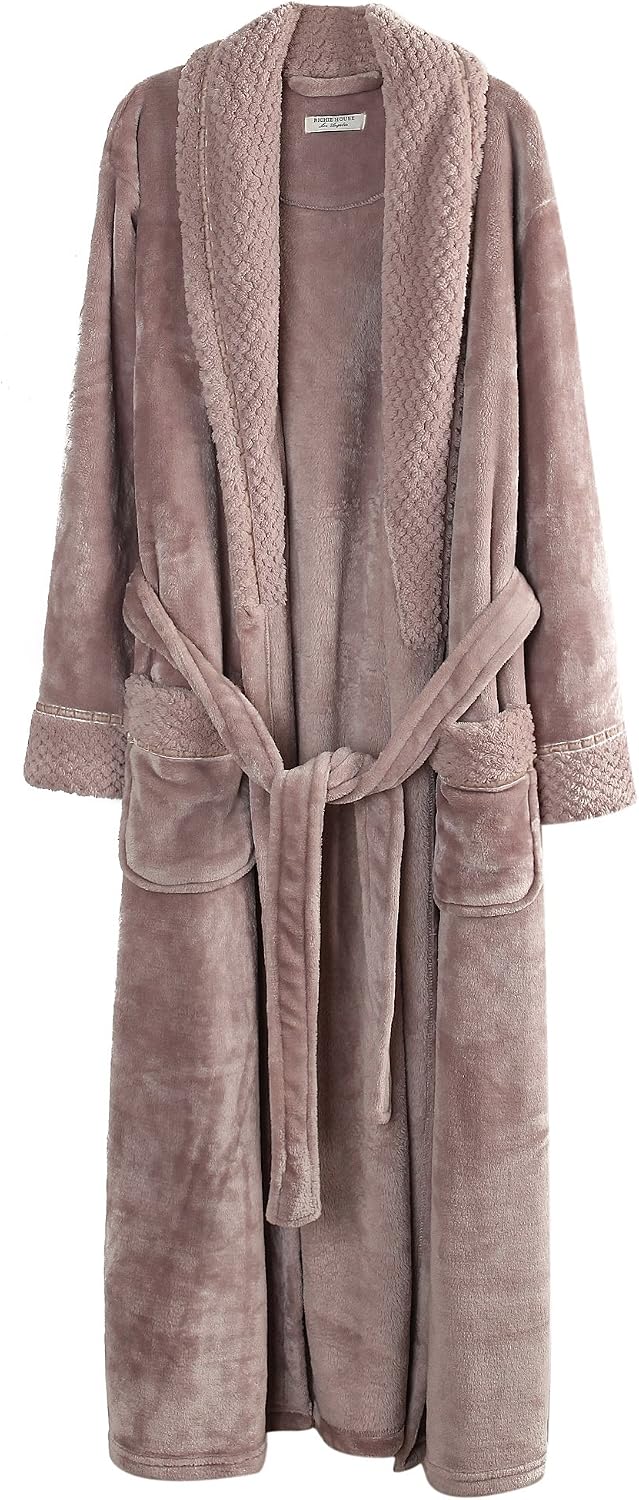 Richie House Plush Soft Warm Fleece Bathrobe RH1591