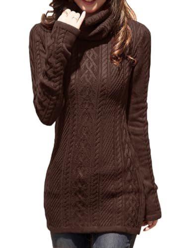 v28 Polo Neck Cable Knit Dress