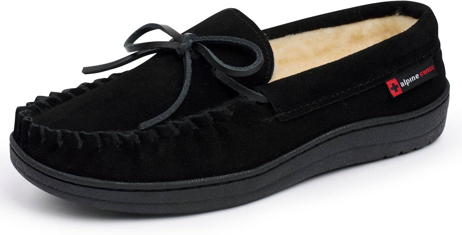 Alpine Swiss Sabine Moccasin Slippers