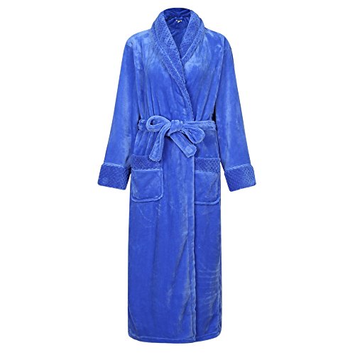 Richie House Women's Plush Soft Warm Fleece Bathrobe Robe RH1591