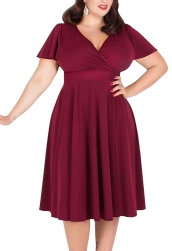 Nemidor Plus Size V‑Neck Midi (Most Reviewed)
