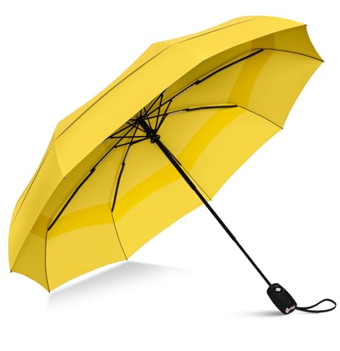 REPEL Windproof Travel Umbrella - Compact & Withstands Winds up to 85MPH , Strongest Premium Auto Folding Umbrella for Rain and Sun - Durable, Light & Portable for Women & Men , Fits Backpack & Cars