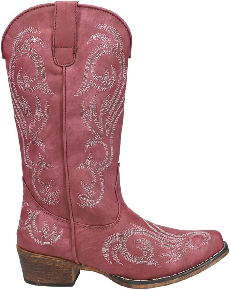 Roper Womens Riley Western Boot  12 Shaft  Vintage Cowgirl Boots, Snip Toe Cowboy Boots for Women, Flexible Outsole & Cushioned Insole