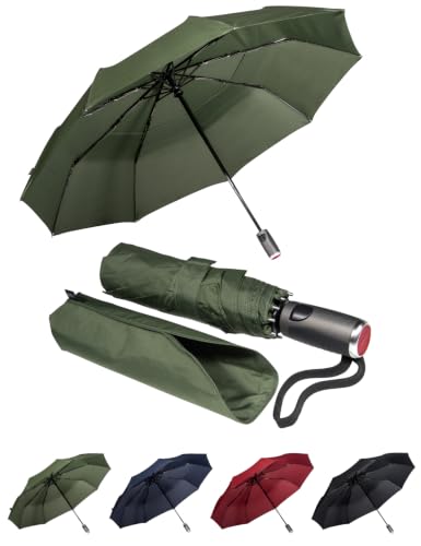 LifeTek Premium Travel Umbrella - Windproof & Compact for Men & Women, Automatic Open Close, Fits in Purse Laptop Bag or Backpack, Strong Frame for Heavy Rain & Sun UV Protection