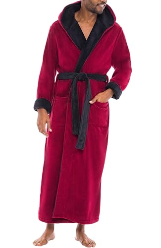 Alexander Del Rossa Mens Robe with Hood (2XL)