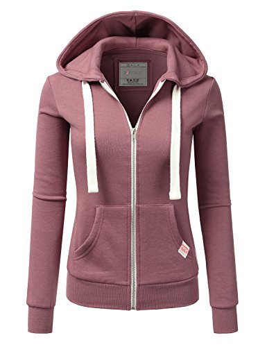 DOUBLJU Lightweight Thin Zip-Up Hoodie Jacket for Women with Plus Size