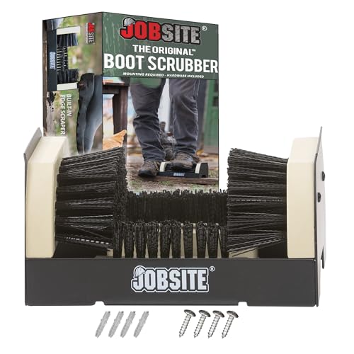JobSite The Original Boot Scrubber - All Weather Industrial Shoe Cleaner & Scraper Brush, pack of 6