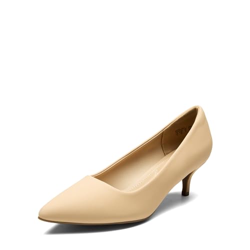 DREAM PAIRS Women's Pumps Kitten Heel Pointed Toe Shoes for Women Comfortable Office Work Dress Shoes