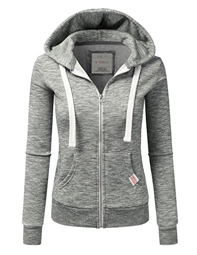 DOUBLJU Lightweight Thin Zip-Up Hoodie Jacket
