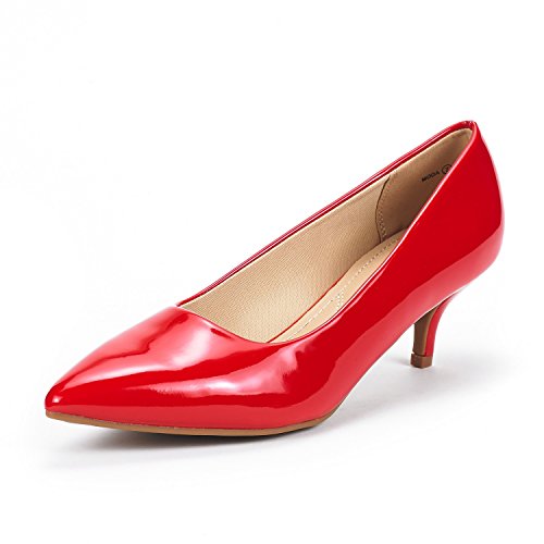 DREAM PAIRS Women's Pumps Kitten Heel Pointed Toe Shoes for Women Comfortable Office Work Dress Shoes