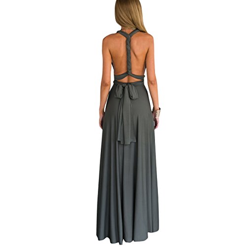 Women Transformer Evening Long Prom Dress Multi-Way Wrap Convertible Floor Length Wedding Halter Maxi Gown High Elasticity