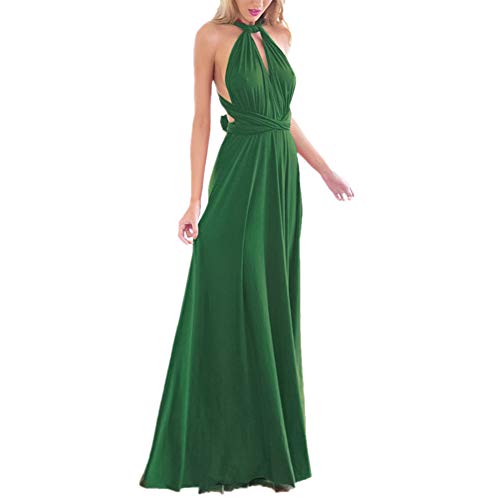 Women Transformer Evening Long Prom Dress Multi-Way Wrap Convertible Floor Length Wedding Halter Maxi Gown High Elasticity