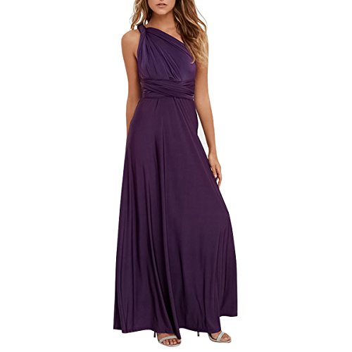Women Transformer Evening Long Prom Dress Multi-Way Wrap Convertible Floor Length Wedding Halter Maxi Gown High Elasticity
