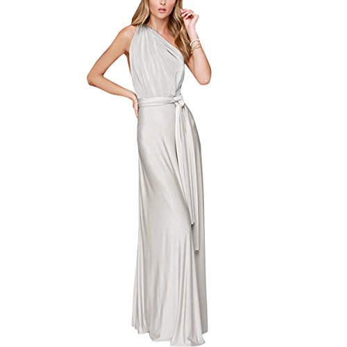 Women Transformer Evening Long Prom Dress Multi-Way Wrap Convertible Floor Length Wedding Halter Maxi Gown High Elasticity