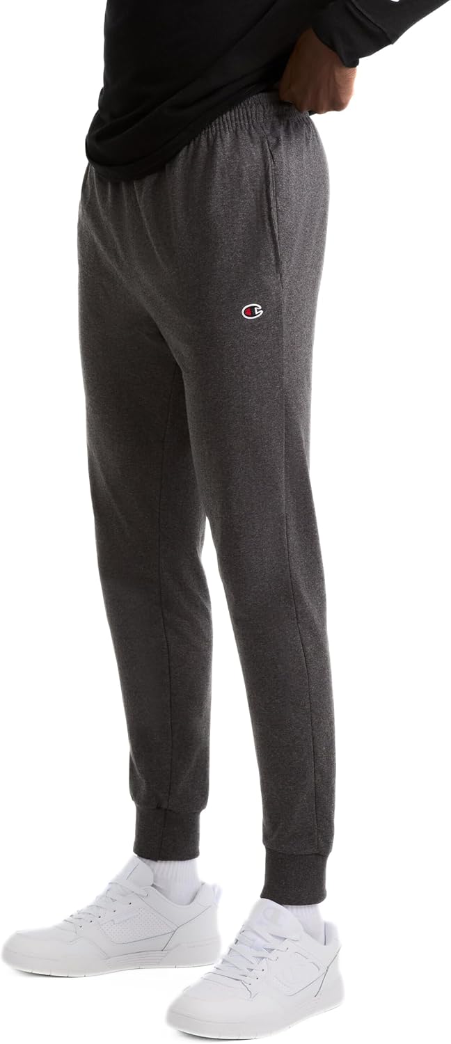 Champion Men's Joggers, Everyday Cotton, Lightweight Lounge Knit Pants for Men, 31"