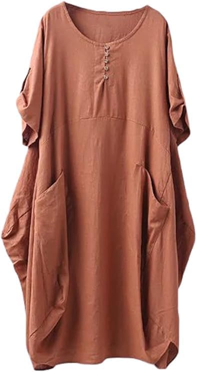 Minibee Ruffle Oversize Casual Midi Dress