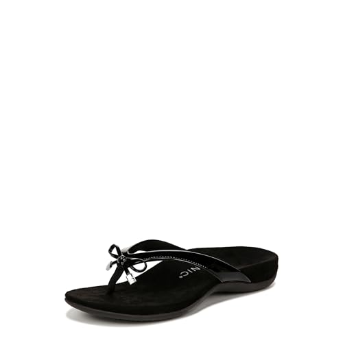 Vionic Women's Rest Bella Toe Post Sandal- Supportive Ladies Orthotic Sandals that include Three Zone Comfort with Arch Support- Flip Flop for Ladies, Medium and Wide Width Size 5-12