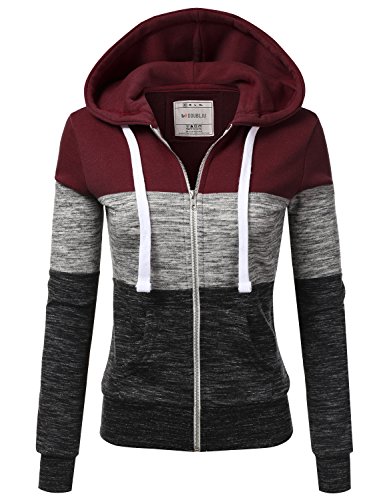 DOUBLJU Lightweight Thin Zip-Up Hoodie Jacket