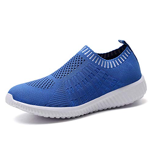 TIOSEBON Women's Athletic Walking Shoes Slip On Casual Mesh-Comfortable Tennis Workout Sneakers (Memory Foam)