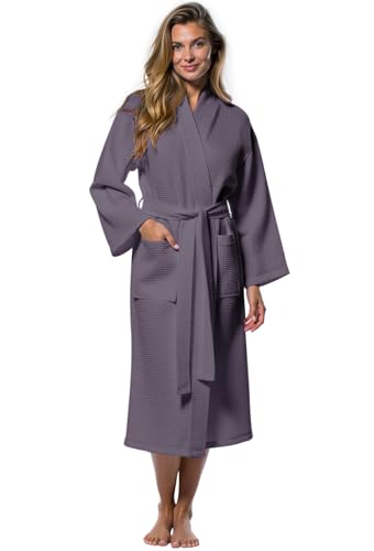 Turquaz Waffle Kimono Robe (Full-Length)
