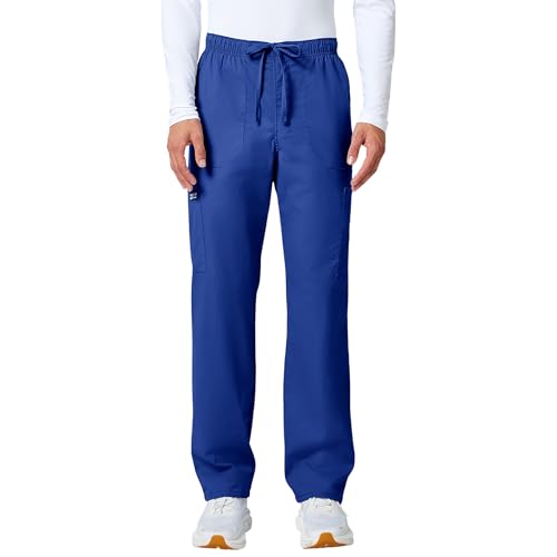 Cherokee Scrubs for Men Tapered Leg Cargo Scrub Pants with Zip Fly, 5 Pockets Elastic Waist 2-Way Stretch & Easy Care  WW190
