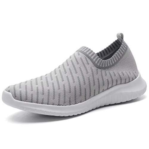 konhill Women's Slip On Sneakers Non Slip Walking Shoes Breathable Mesh Work Casual Lightweight Tennis Workout Shoes
