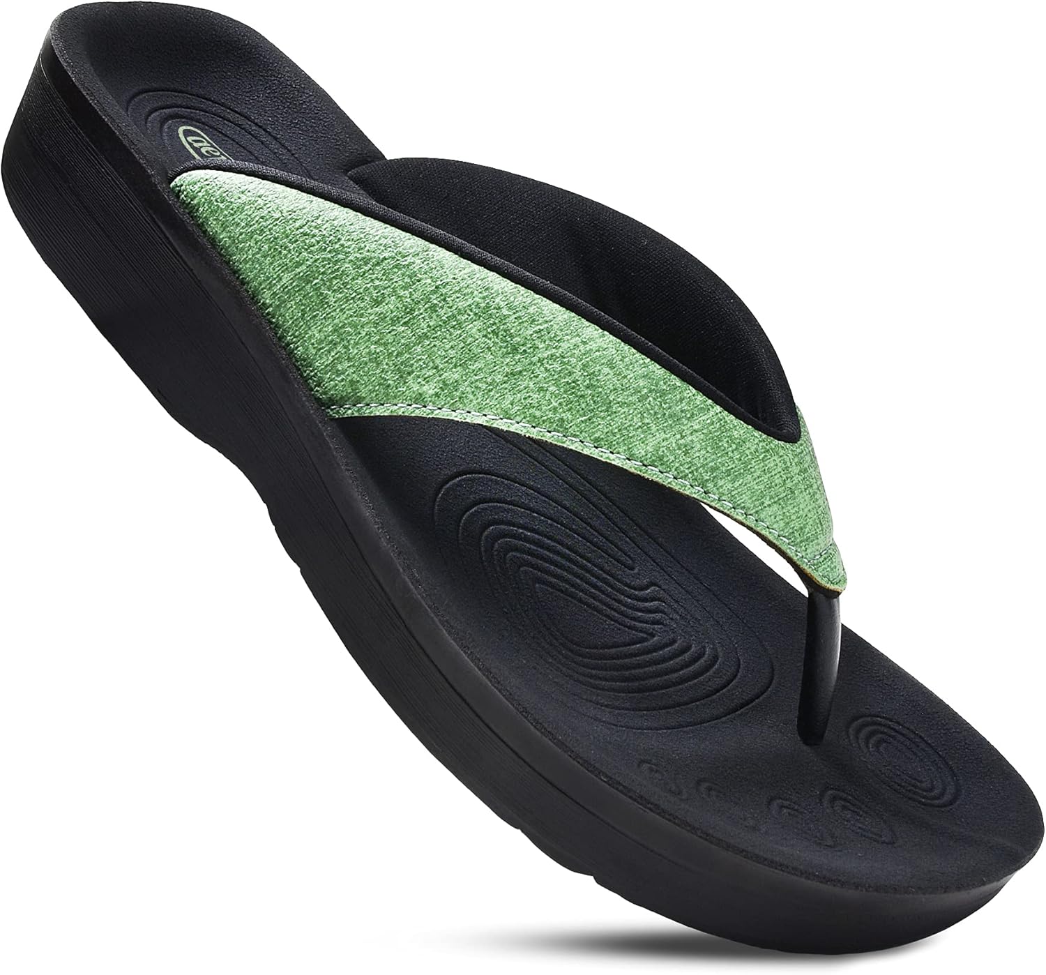 AEROTHOTIC Slip On Recovery Footwear Plantar Fasciitis Flip Flops for Women Yoga Mat Outdoor Walking Beach Ladies Arch Support Summer Thong Dressy Casual Sandals Comfortable Vacation Essentials