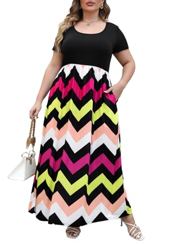Nemidor Chevron Plus Size Maxi