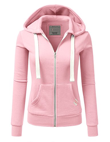 DOUBLJU Lightweight Thin Zip-Up Hoodie Jacket for Women with Plus Size