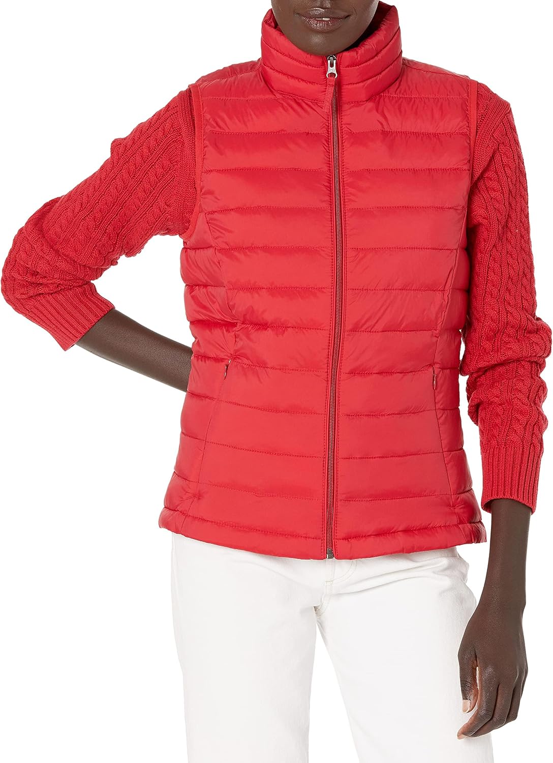 Amazon Essentials Womens Lightweight Water-Resistant Packable Puffer Vest