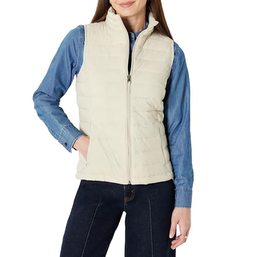 Amazon Essentials Womens Lightweight Water-Resistant Packable Puffer Vest