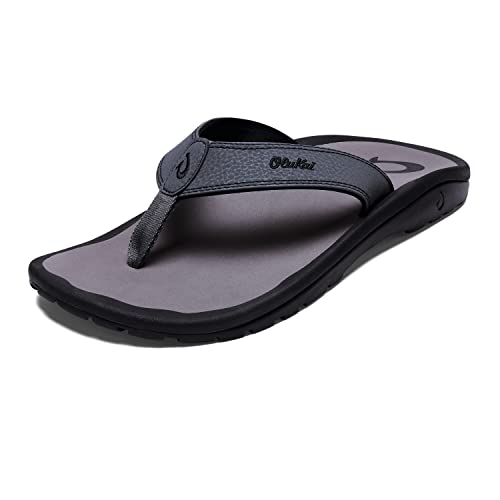 OLUKAI Ohana Men's Beach Sandals, Water Resistant Flip Flops, Arch Support & Comfort Fit, Lightweight & Durable, Enhanced Grip & Traction