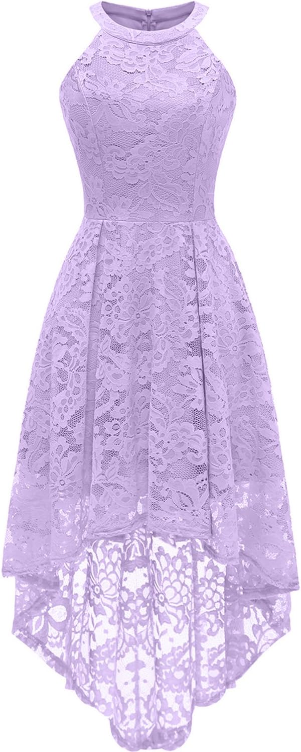 Dressystar Halter Lace Hi-Lo Dress
