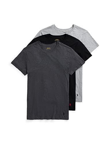 POLO Ralph Lauren Men's Slim Fit Cotton Crew Undershirts 3 Pack