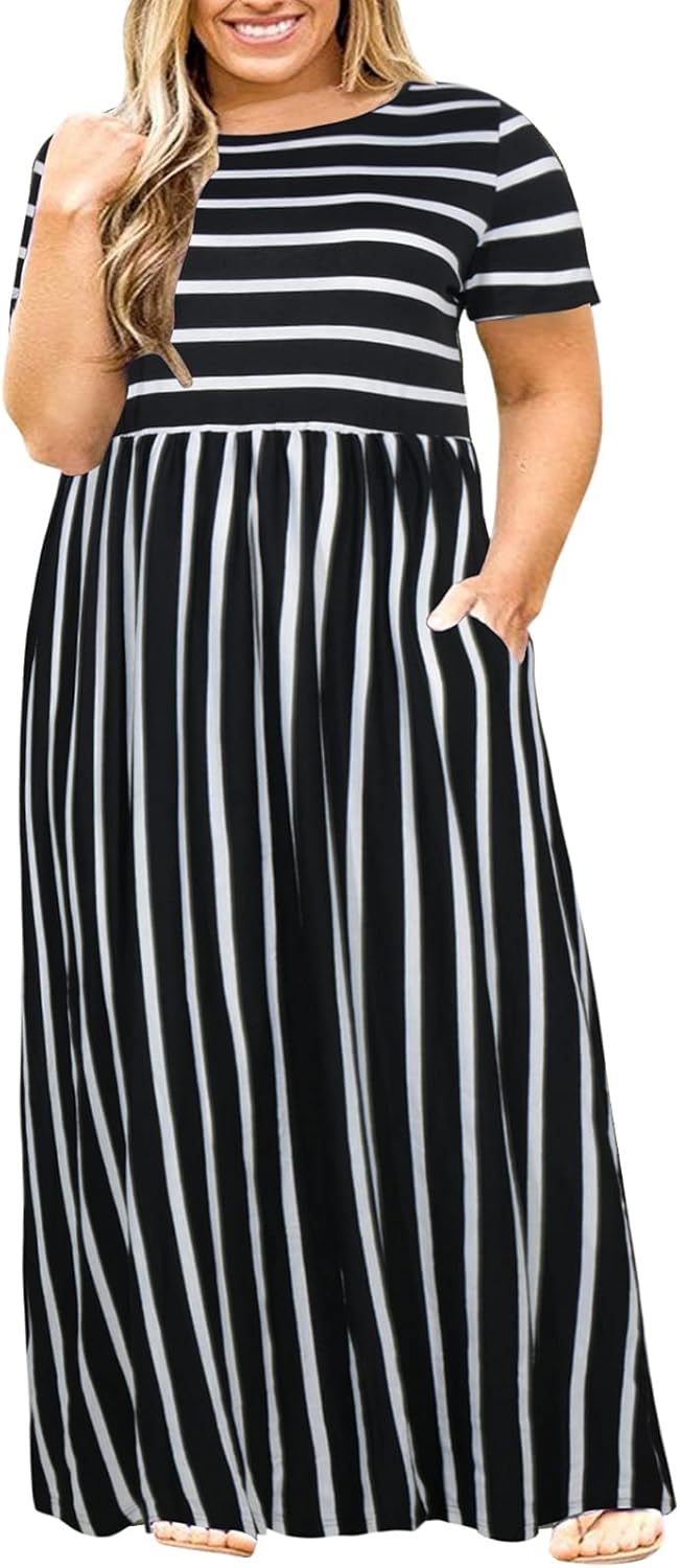 Nemidor Plus Size Maxi Dress (Travel Friendly)