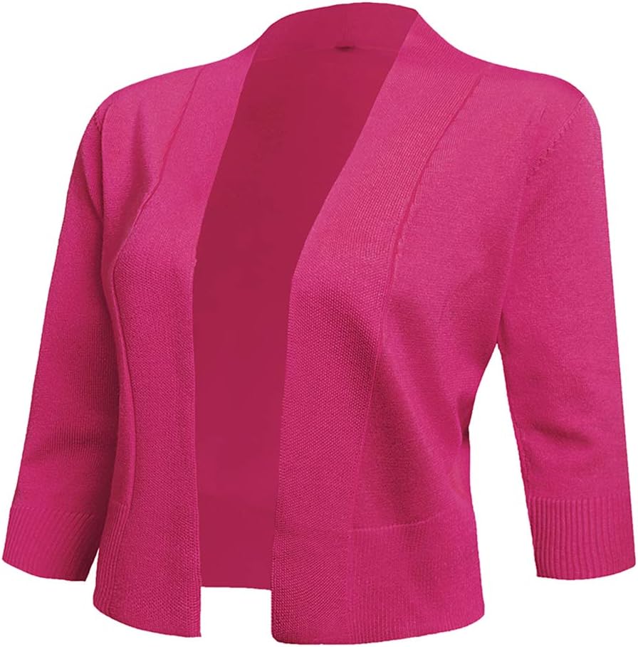 AAMILIFE Cropped Open Front Shrug