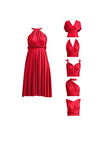Short Infinity Bridesmaid Dresses Convertible Wrap Midi Multiway Dress