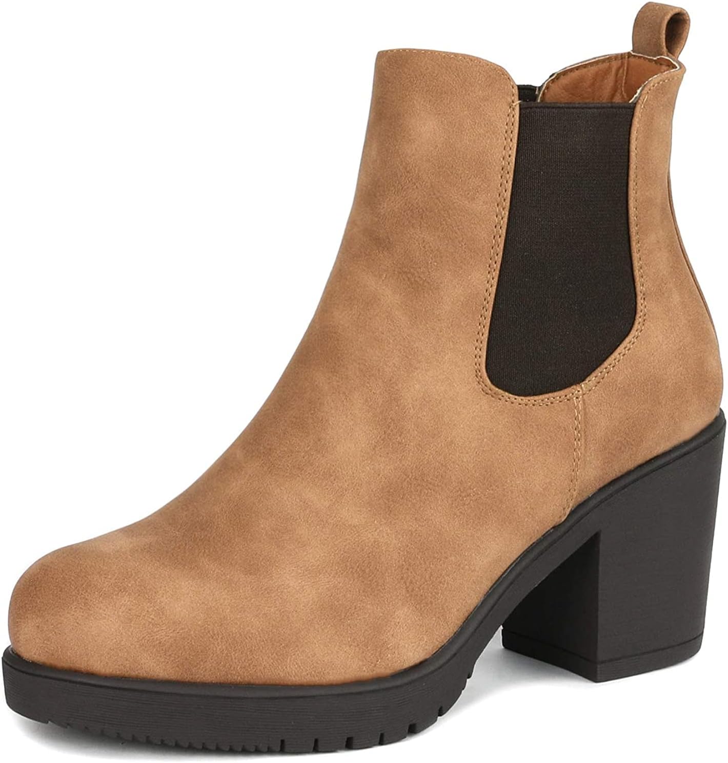 DREAM PAIRS High Chunky Heel Chelsea