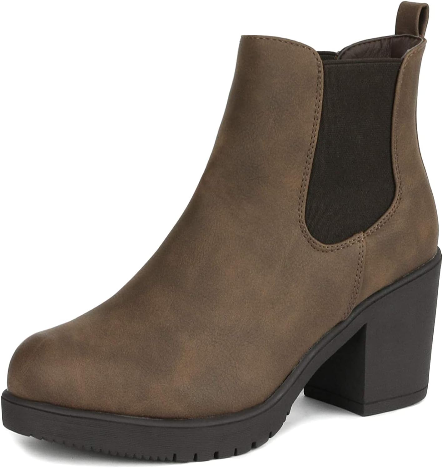 DREAM PAIRS Chunky Heel Chelsea