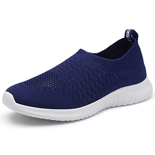 konhill Women's Slip On Sneakers Non Slip Walking Shoes Breathable Mesh Work Casual Lightweight Tennis Workout Shoes