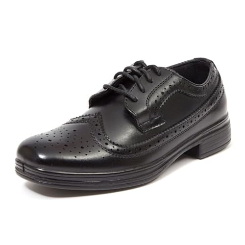Deer Stags Boys' Ace Formal Dress Shoes Wingtip Brogue Oxford for Church, School Uniform, Graduation/Luggage