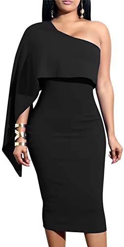 GOBLES One‑Shoulder Bodycon Midi