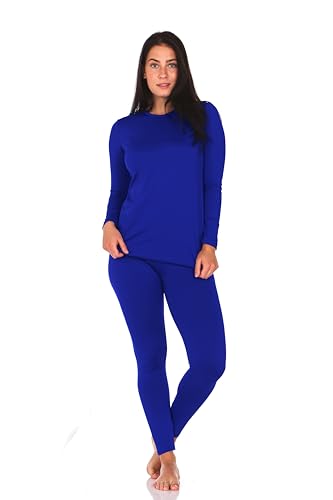 Thermajane Long Johns Thermal Underwear for Women Fleece Lined Base Layer Pajama Set Cold Weather